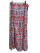Hill House Size XS Light Blue & Red Cotton Sleeveless Abstract Floral Skirt Set Light Blue & Red / XS