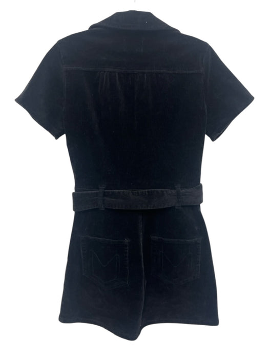 Show Me Your Mumu Size Medium Black Cotton Blend Short Sleeve Zip Front Dress Black / Medium