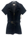 Show Me Your Mumu Size Medium Black Cotton Blend Short Sleeve Zip Front Dress Black / Medium