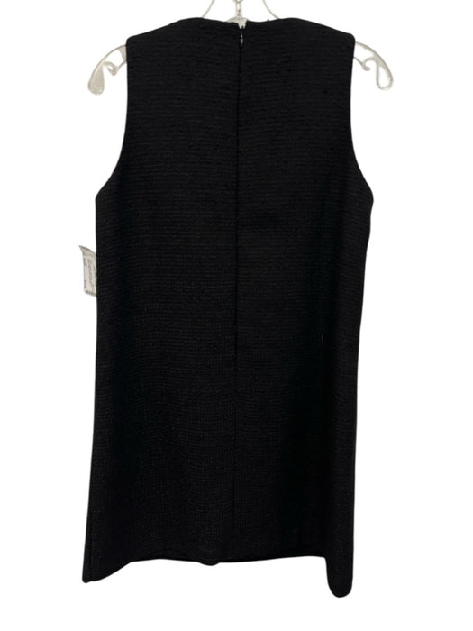Tuckernuck Size Small Black Polyester Sleeveless Tweed Button Detail Dress Black / Small