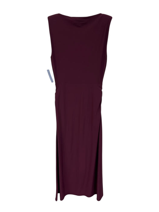 Hill House Size XS Purple Polyester Sleeveless Boat Neck Ruched Maxi Dress Purple / XS