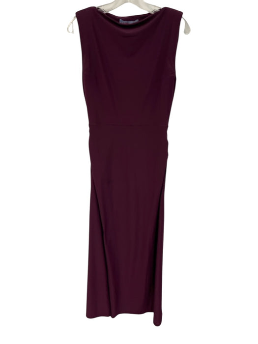 Hill House Size XS Purple Polyester Sleeveless Boat Neck Ruched Maxi Dress Purple / XS