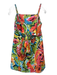 Mumu Size M Orange, Green & Multi Polyester Spaghetti Strap Floral Dress Orange, Green & Multi / M