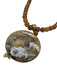 No Brand Orange Stone Amber Beaded Agate Pendant Necklace Orange