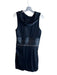 Sheri Bodell Size S Black Silk Cowl Neck Side Zip Leather Detail Dress Black / S