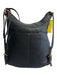 Hobo Black Leather Suede Gold Tone Hardware Zip Top Convertible Bag Black