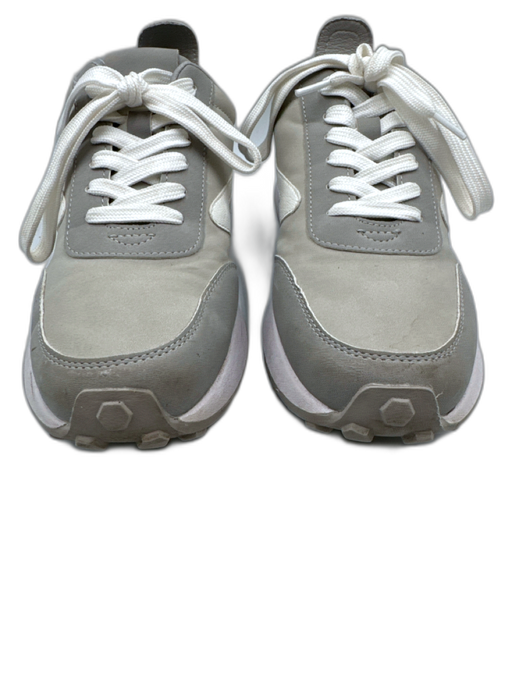 Dolce Vita Shoe Size 9 Gray & White Faux Leather Color Block lace up Sneakers Gray & White / 9