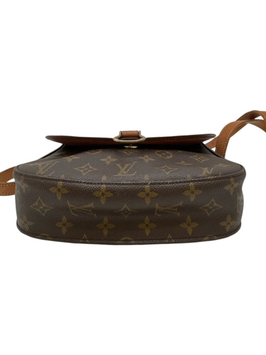Louis Vuitton Brown & Tan Coated Canvas Brass Hardware Monogram Crossbody Bag Brown & Tan / Small