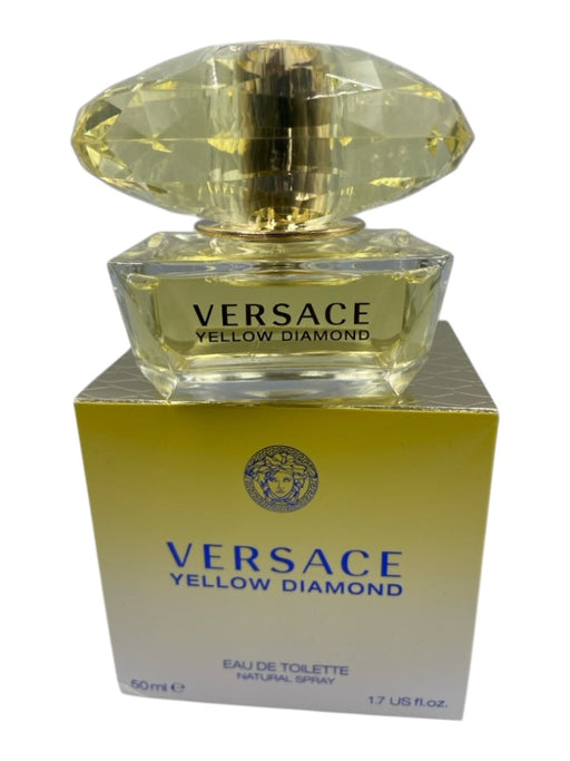 Versace Yellow Glass Faceted Top 1.7 fl oz Box Included Perfume Yellow