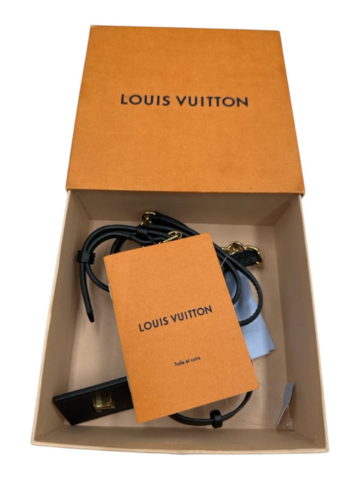 Louis Vuitton Black & Gold Leather Chain Adjustable Tab Crossbody Strap strap Black & Gold