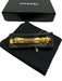 Chanel Black & Gold Lamb leather Interlocking CC Baby Hair Accessories/Tools Black & Gold