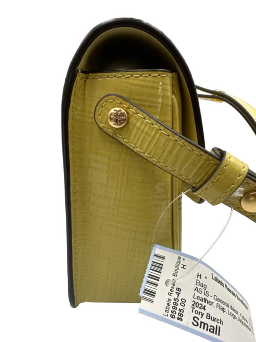 Tory Burch Yellow Patent Leather Flap Logo Adjustable Strap Shoulder Bag Yellow / Small