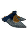 Alexandre Birman Shoe Size 40 Blue, White, Teal Leather & Textile Tweed Flats Blue, White, Teal / 40