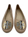 Tory Burch Shoe Size 9 Beige Leather Upper Embroidered Design Pump Flats Beige / 9