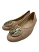 Tory Burch Shoe Size 9 Beige Leather Upper Embroidered Design Pump Flats Beige / 9