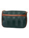 Fendi Dark Green & Tan Coated Canvas Leather Strap Stripe Flap Crossbody Bag Dark Green & Tan / Medium
