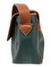 Fendi Dark Green & Tan Coated Canvas Leather Strap Stripe Flap Crossbody Bag Dark Green & Tan / Medium