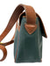 Fendi Dark Green & Tan Coated Canvas Leather Strap Stripe Flap Crossbody Bag Dark Green & Tan / Medium