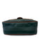 Fendi Dark Green & Tan Coated Canvas Leather Strap Stripe Flap Crossbody Bag Dark Green & Tan / Medium