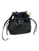 Tory Burch Black Leather Chevron Quilting GHW Bucket Crossbody Bag Black / XS