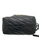 Tory Burch Black Leather Chevron Quilting GHW Bucket Crossbody Bag Black / XS