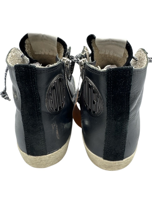 Golden Goose Shoe Size 36 Black & White Leather Lace Up High Top Star Shoes Black & White / 36