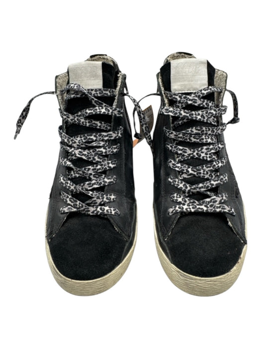 Golden Goose Shoe Size 36 Black & White Leather Lace Up High Top Star Shoes Black & White / 36