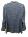 Veronica Beard Size 4 Chambray Linen Blend Heathered Flap Pocket Collar Jacket Chambray / 4