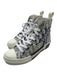 Dior Shoe Size 36 Gray & White Canvas High Top Logo Print Lace Up Sneakers Gray & White / 36