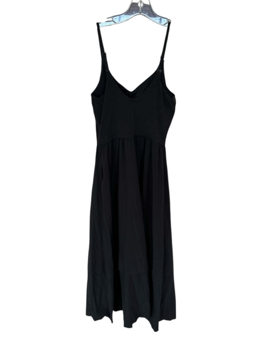 Athleta Size XXS Black Polyester Blend Built in bra Spaghetti Strap Maxi Dress Black / XXS
