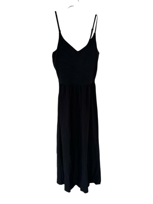 Athleta Size XXS Black Polyester Blend Built in bra Spaghetti Strap Maxi Dress Black / XXS