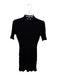 Reformation Size M Black Tencel Mock Neck Short Sleeve Ribbed Dress Black / M