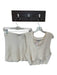 FP Beach Size M Cream Cotton Blend Ribbed Sleeveless Elastic Waist Skirt Set Cream / M