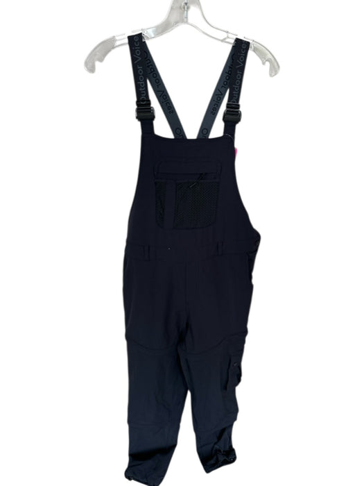 Outdoor Voices Size M Black Nylon Blend Cargo Pockets Overall Straps Jumper Black / M