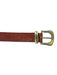 Burnt Brown Leather Gold hardware Belts Burnt Brown