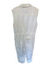 Madewell Size L White Cotton Blend Sleeveless Button Down Wide Leg Denim Jumper White / L