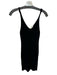 Reformation Size M Black Tencel Blend Sleeveless Ribbed Body Con Dress Black / M