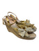 Loeffler Randall Shoe Size 6.5 Gold Fabric Espadrille Bow Detail Wedge Shoes Gold / 6.5