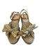 Loeffler Randall Shoe Size 6.5 Gold Fabric Espadrille Bow Detail Wedge Shoes Gold / 6.5