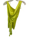 RNWY Size L Chartreuse Polyester Back Tie One Shoulder Satin Mini Dress Chartreuse / L