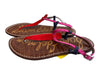 Sam Edelman Shoe Size 7 Brown red 7 purple Leather Upper Suede Detail Shoes Brown red 7 purple / 7