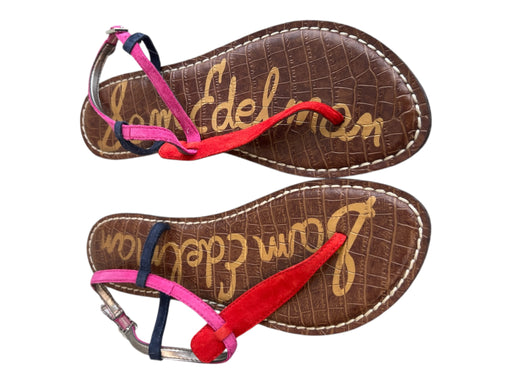 Sam Edelman Shoe Size 7 Brown red 7 purple Leather Upper Suede Detail Shoes Brown red 7 purple / 7