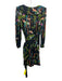 Cynthia Rowley Size S Black & Multi Viscose Blend Floral & Birds Wrap Dress Black & Multi / S