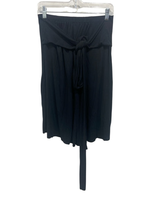 FP Beach Size S Black Rayon Blend Tie elastic neckline Strapless Romper Black / S