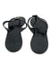 Tory Burch Shoe Size 10 Black Plastic Logo Thong Sandals Black / 10