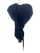 Tory Burch Size 4 Navy Blue Viscose Ruffle contrast stitch Wrap Top Navy Blue / 4