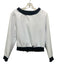 Katherine Kidd Size S White & Black Polyester Quilted Contrast Trim Top White & Black / S