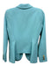 Smythe Size 2 Aqua Wool Blend Gold Buttons Jacket Blazer Aqua / 2