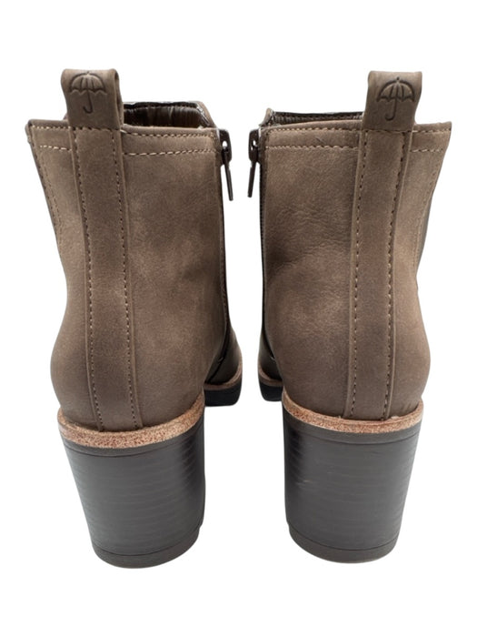 naturalizer Shoe Size 7 Dark Brown Nubuck Side Zip Stacked Block Heel Booties Dark Brown / 7