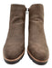 naturalizer Shoe Size 7 Dark Brown Nubuck Side Zip Stacked Block Heel Booties Dark Brown / 7